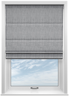 Rhea, Stainless Steel - Roman Blind